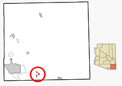 Cochise County Incorporated and Unincorporated areas Bisbee highlighted